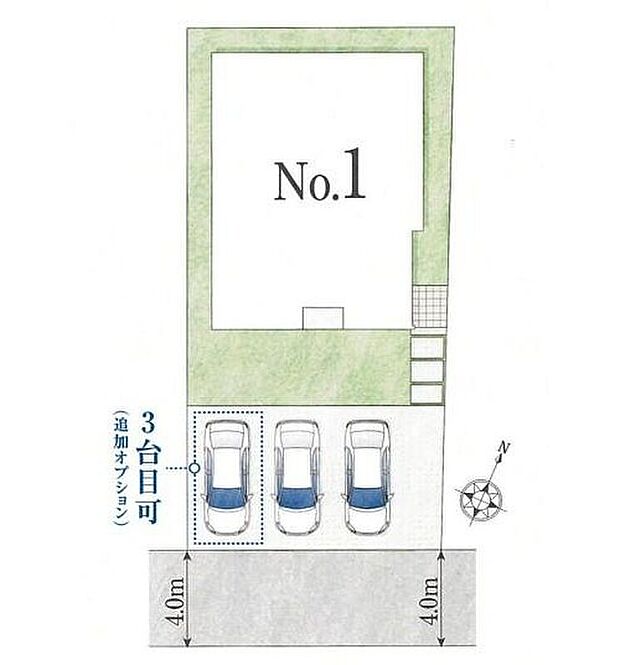 【全体区画図】敷地面積７１坪超の整形地です。南道路に面し、日当たり良好です♪