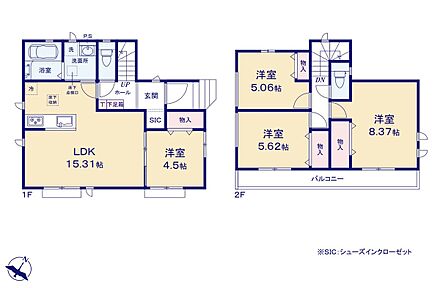 ☆LDK横洋室付き☆
リビングと隣り合う洋室の間の引き戸を開ければ１９．８帖超えの大空間が広がります♪リビングの延長としてお使いになることも、客間としてお使いになることもできますね。 