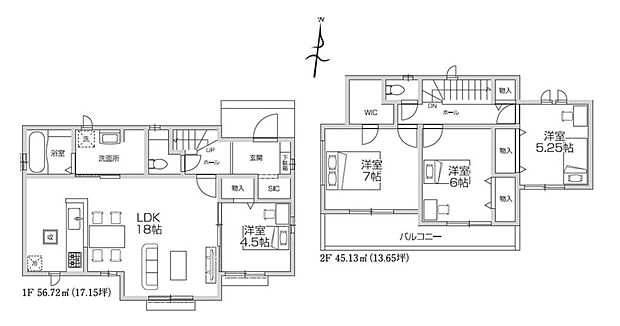 【4LDK】☆全居室南向き☆
全居室を南向きに配置し、大きな窓を設けました。おうちのどこにいても明るく気持ちよく過ごせます。WICやSIC完備で収納豊富なお住まいです♪