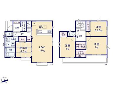 ☆収納豊富なお住まい☆
玄関にはベビーカーなどの収納に最適なシューズクローク、２階居室にはウォークインクローゼットを設置！必要な場所にしっかりと収納を設けています♪ 
