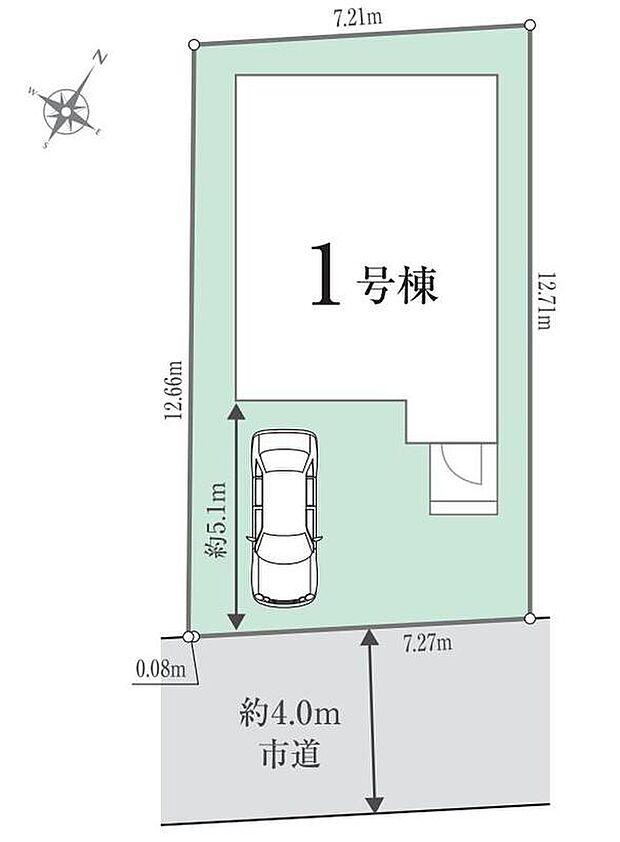 【全体区画図】南東道路に面しております♪徒歩圏内にスーパーやコンビニなどが揃う便利な住環境です。