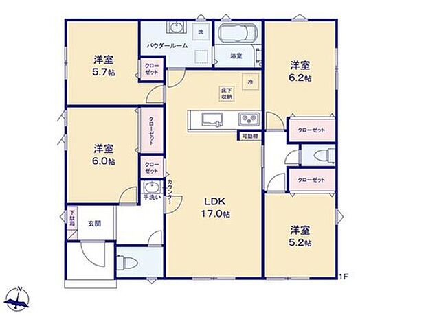 【4LDK】☆平屋住宅☆
ワンフロアで生活が完結する平屋♪家族が顔を合わせやすく、コミュニケーションが取りやすいのも魅力です。