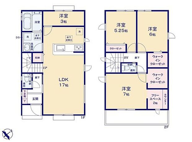 【4LDK】☆ウォークインクローゼット2か所☆
個室は大容量のWIC付きで、タンス不要!片づけが苦手な方でもすっきりとお使いいただけます。キッチン横の3帖洋室はパントリーにも流用できそうです♪