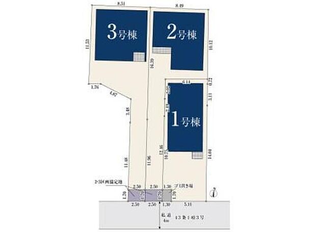 【全体区画図】周辺は落ち着いた住宅地で、買い物施設や教育施設が揃い、便利な住環境です。カースペース完備しております。