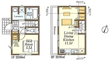 ☆２階リビングの住まい☆
コンパクトながら、少しでも空間が取れるところは可能な限り収納スペースといたしました。壁付けキッチンにすることでLDKをひろびろとお使いいただけます。 