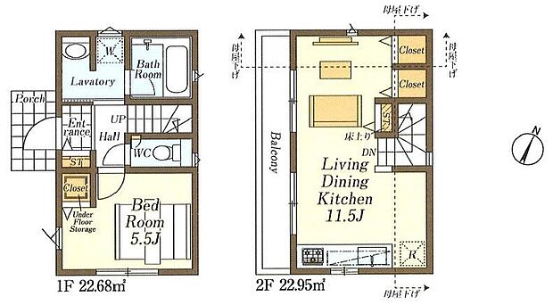 【1LDK】☆２階リビングの住まい☆
コンパクトながら、少しでも空間が取れるところは可能な限り収納スペースといたしました。壁付けキッチンにすることでLDKをひろびろとお使いいただけます。