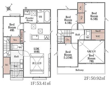 ☆収納豊富なお住まい☆
玄関にはベビーカーなどを収納できるSIC、キッチン横にはパントリー、２階の主寝室となる７帖洋室には大容量WIC付き！おうちがすっきりと片付きそうです♪ 