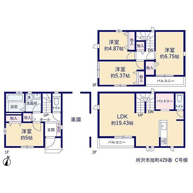 【4LDK】☆ひろびろLDK☆
南向きの１９．４３帖LDKはソファを置いてもゆとりの広さ。二面採光で風が通り抜ける気持ちの良いリビングです。ご家族でゆったりとおすごしいただけます♪