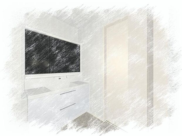 【【９号地】】手間をかけずにキレイにできる清掃性とコンパクトな奥行なのに大容量収納を実現しています♪※完成イメージパース