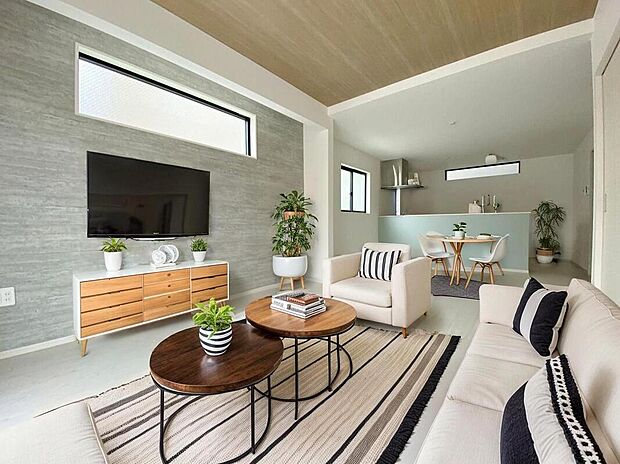 【■1号棟■】(本画像はCGで作成されており、実際に現地に家具は置かれておりません。)
