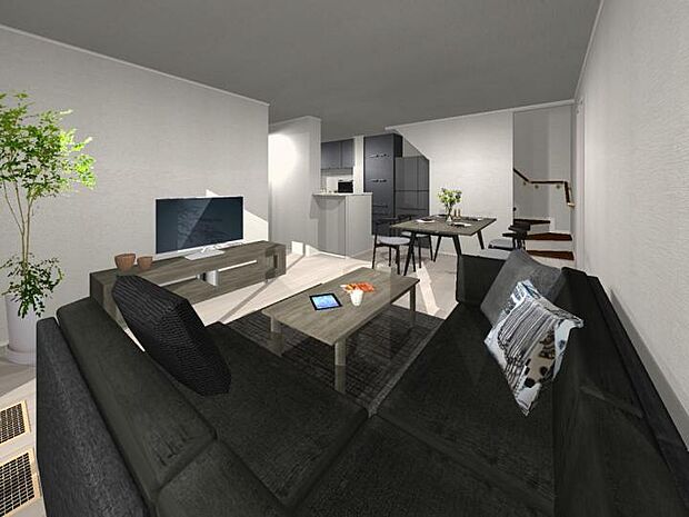 【B棟】リビングイメージパース