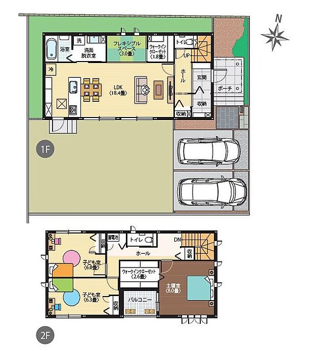 【家具・調度品は価格に含まれておりません。】
＊間取りに記載されている家具などはイメージです。
価格には含まれません。