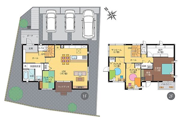 注文住宅の理想を凝縮。和室・サンルーム・書斎まで叶えた、贅沢な3LDK。