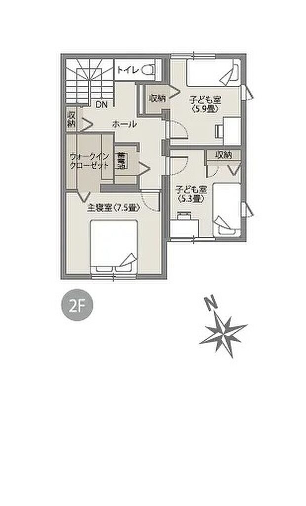 【3LDK】※間取りにある家具、調度品、植栽、自動車は価格に含まれません