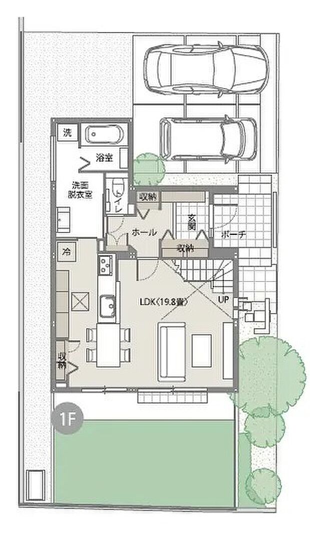 【 4LDK】※間取りにある家具、調度品、植栽、自動車は価格に含まれません