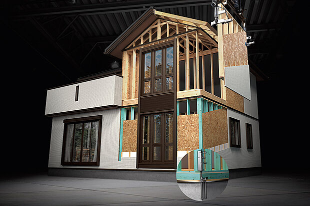 【アルティメイトモノコック構造】【6号地】2×6工法をさらに頑丈にした独自の構造体。