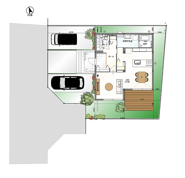 【2号地参考プラン】建物面積:108.92m2
建物本体価格(税込):4080万円
※建物価格は本プランでの参考価格となります。
※別途、建築確認申請費用等が必要です。
間取り:3LDK
構造:鉄骨系ユニット工法
※掲載プランは一例です。
※今回の分譲地ではセキスイハイム中四国にて施工を行うことが建築条件になりますが、プランにつきましてはお客様が自由にお決めいただくことができます。