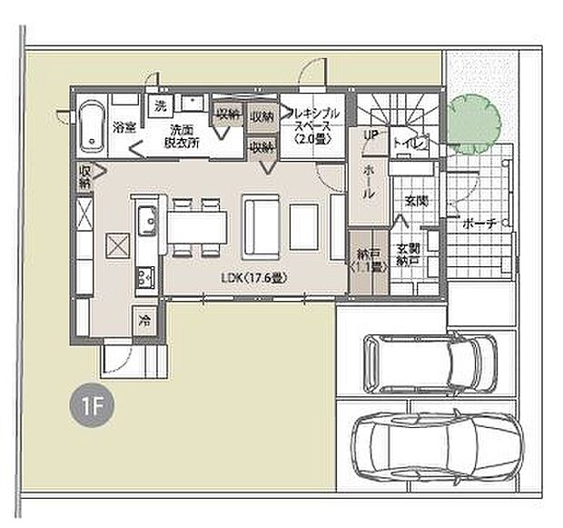 【シューズインクローク】には【ワンちゃんのお散歩グッズやお子様の遊び道具】が収納できちゃいます!LDKとタタミスペースを合わせて約20畳の空間でご家族様とワンちゃんの憩いのお時間をお過ごし下さい♪