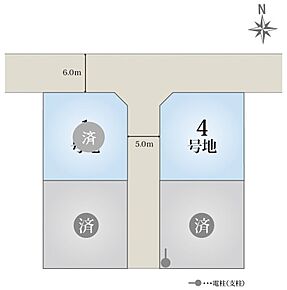 52.35坪
分譲地手前側のため、前の道への出入りもスムーズです。国道2号線が近いので、お出かけの際のアクセスにも便利！！ 