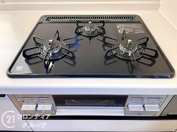 【その他設備】ビルトインコンロでお手入れラクラク。吹きこぼれのお掃除もらくらくです。