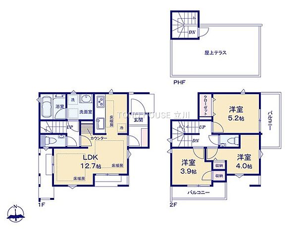 【3LDK】上記建物面積には自転車車庫面積2.48m2を含みます