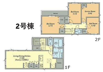 ２号棟間取図 