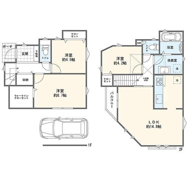 【3LDK】A号棟間取図