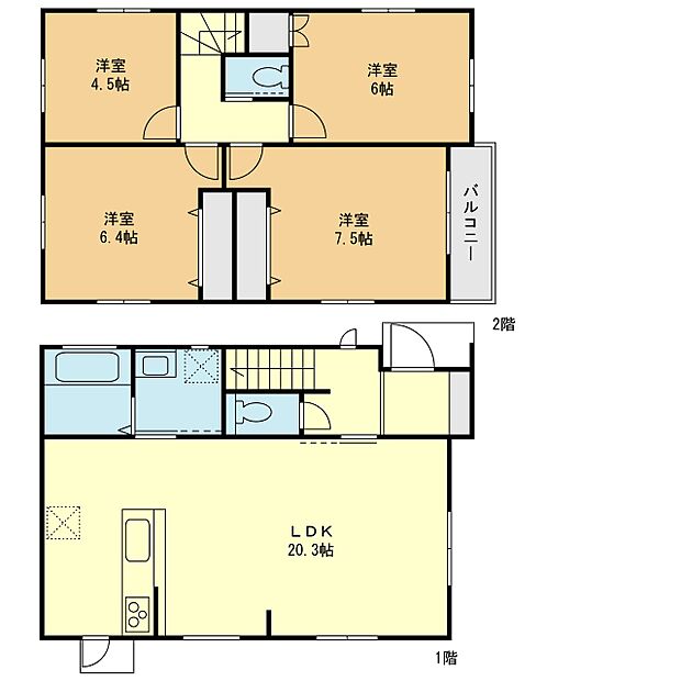 【4LDK】10号棟間取図