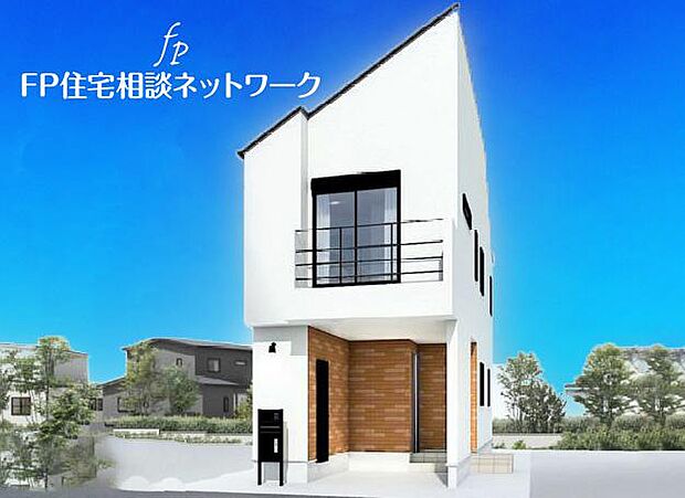 ◇外観◇  白を基調に2種類のアクセントカラーで個性を演出、爽やかな中にもあたたかみを感じさせるデザイン。青空を背景に凛と立つスタイリッシュな外観が、住まう人に誇りを与えてくれます。