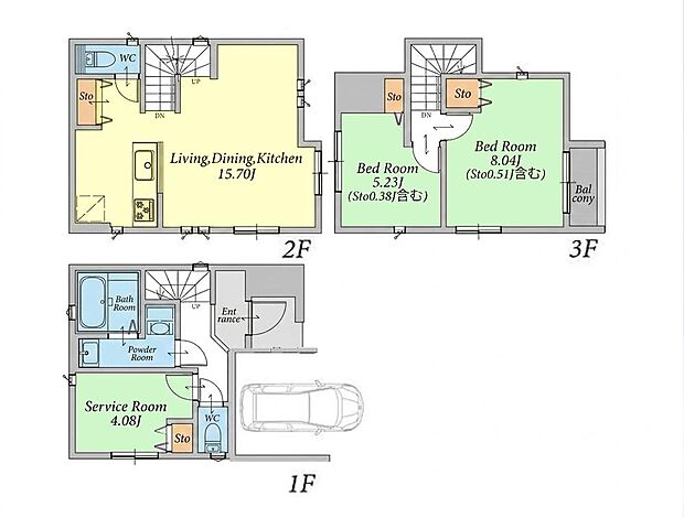 【2LDK+S】4号棟間取図