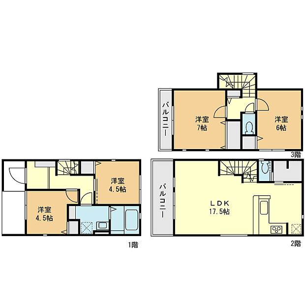 【4LDK】２号棟間取図