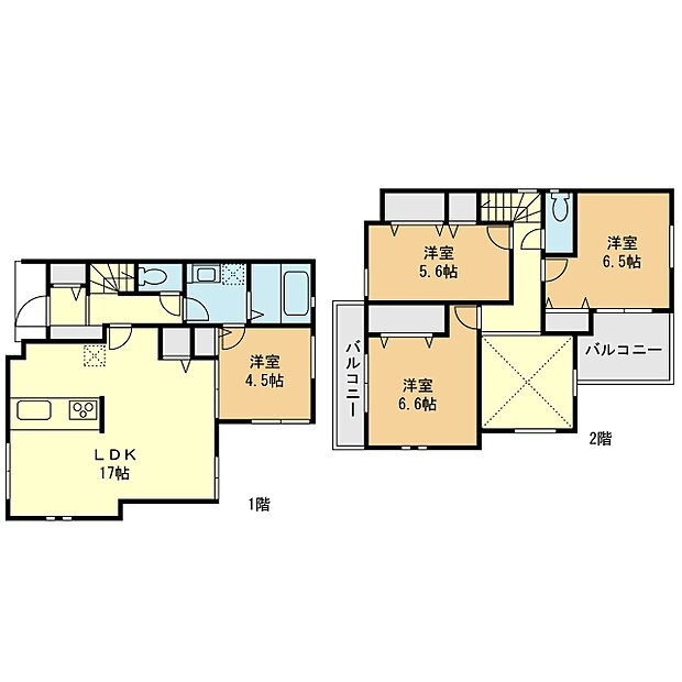 【4LDK】F棟間取図