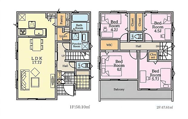 【4LDK】2号棟間取図