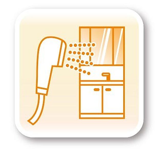 【その他画像】便利なシャワー水栓付の洗面台です。朝の準備もこれでバッチリ♪    