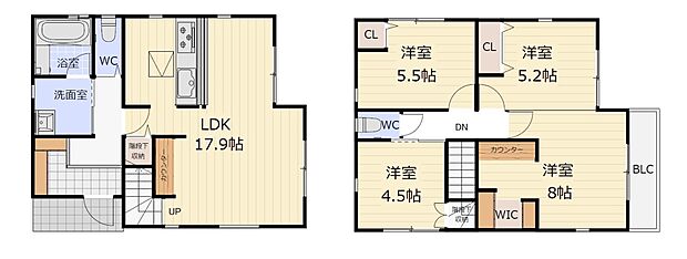 【4LDK】2号棟間取り