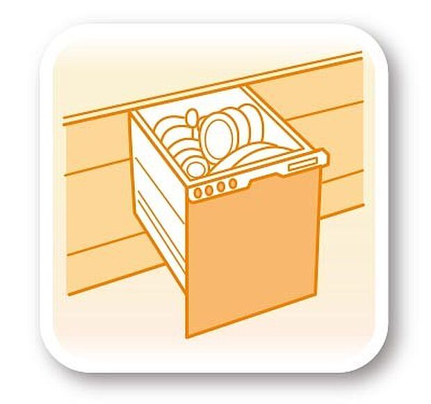 【食器洗浄乾燥機】手洗いに比べ使用水量はごくわずか！手洗いよりも高い水温・パワフルな水流で洗うため手で洗いにくいものもお任せ♪手荒れの心配も解消いたします！