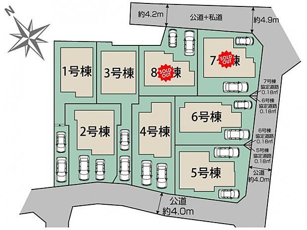 あきる野野辺8棟 区画図