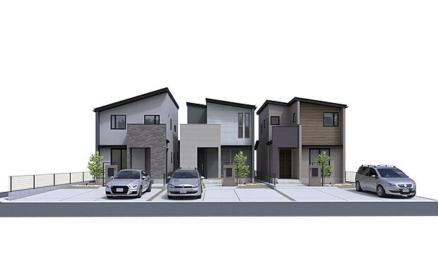  【二次分譲 販売スタート！】
お待たせしました！
好評につき、二次分譲の受付を開始いたしました。

モダンで個性豊かな3棟のデザイン。
春の完成に向けて、いよいよ動き出します。