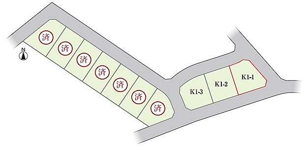 おかげさまで最終1区画【K1-1】となりました。
完成間近！