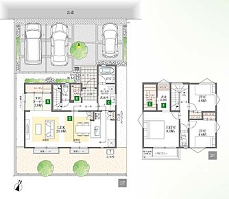 家族それぞれの個室を確保できる4LDKプランに、主寝室にはゆとりあるウォークインクローゼットを設置。玄関にはシューズクロークを備え、靴やアウトドア用品もすっきり整理できます。さらに在宅ワークや趣味に集中できる書斎スペースも確保。暮らしやすさと機能性を兼ね備えた、ゆとりある住まいです。 