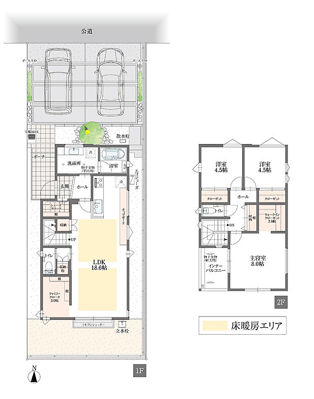 【No.3】
家事を行う際、できるだけ移動を少なく、移動するときもスムーズに行えるような間取りに仕上げました。