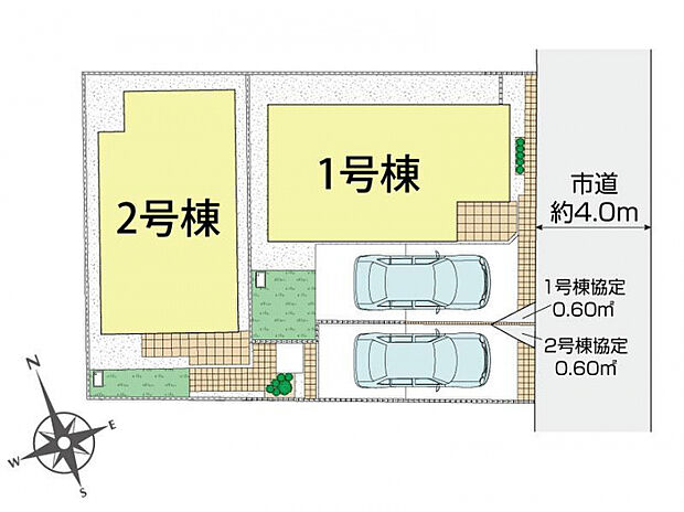 昭島市緑町3丁目2棟 区画図