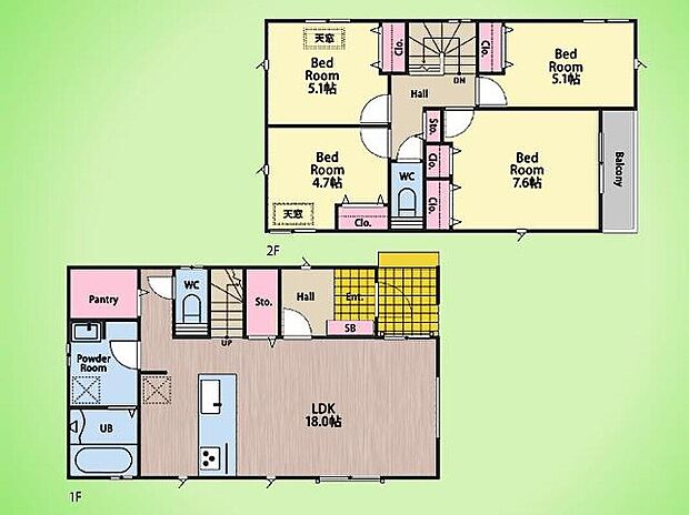 (1号棟)、価格4690万円、4LDK、土地面積104.99m2、建物面積98.54m2
