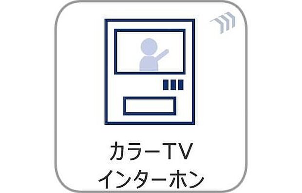 【モニター付きインターホン】「見える安心」をカタチにしました。誰が来てもわかる様にモニター付きインターホンを設置。家事導線を考慮した個所に設置し、防犯性と利便性に優れ快適と安らぎを合わせた優しい設計。

