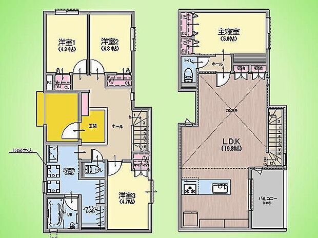 4880万円、4LDK、土地面積170.25m2、建物面積108.47m2 
