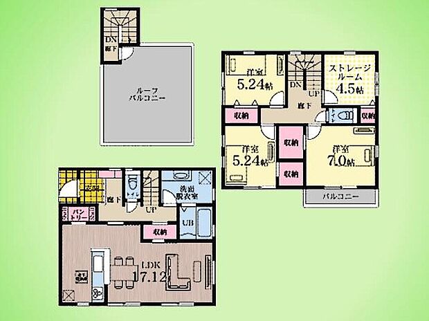 ■安心の耐震最高等級３取得×長期優良認定住宅☆『本厚木』駅まで平坦徒歩２０分  1号棟