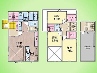 大容量のSICが、玄関をすっきりときれいに保ちます。各所にたっぷりとした収納が備え付けられているのも魅力の一邸。バルコニーは約9帖の広さがあり、晴れた夜には夜空を眺めるなど、暮らしに楽しみが広がります。 