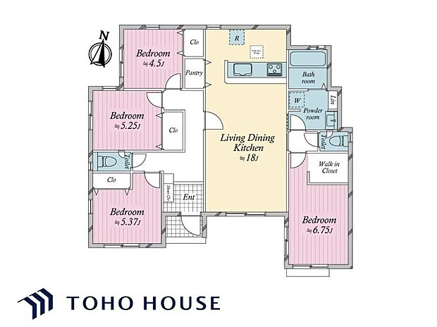 5480万円、4LDK、土地面積223.72m2、建物面積95.02m2 太陽光パネルが設置された、ZEH水準の長期優良住宅。約18帖の広々としたLDKにはパントリーが確保されています。WICやリネン