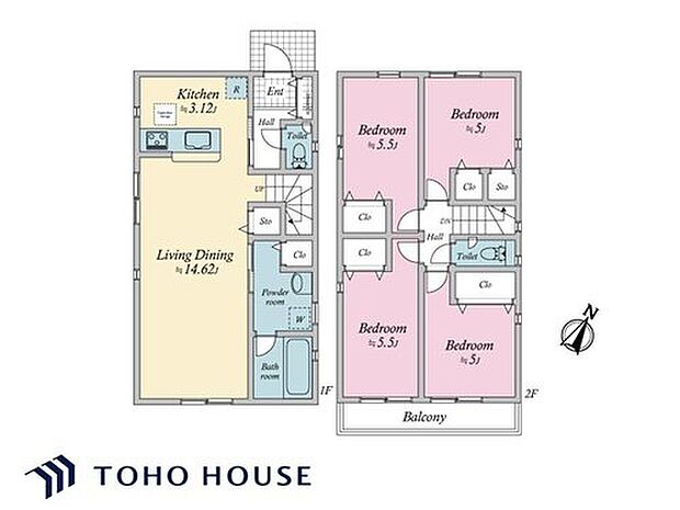(4号棟)、価格6290万円、4LDK、土地面積114.02m2、建物面積89.1m2