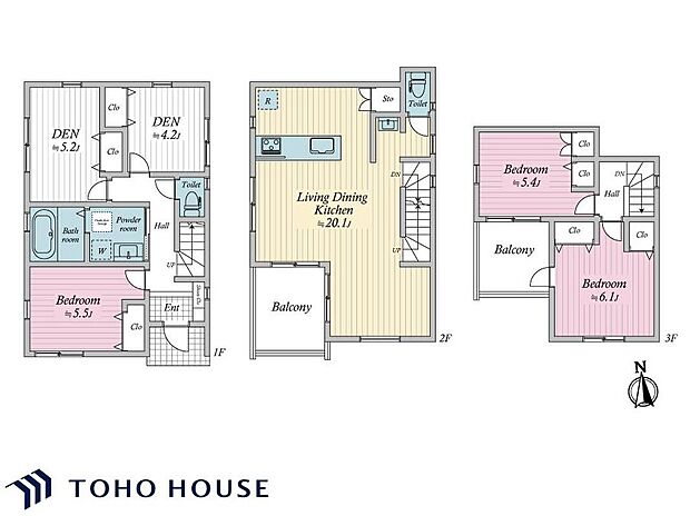 (2号棟)、価格5880万円、3LDK+2S、土地面積91.47m2、建物面積105.37m2